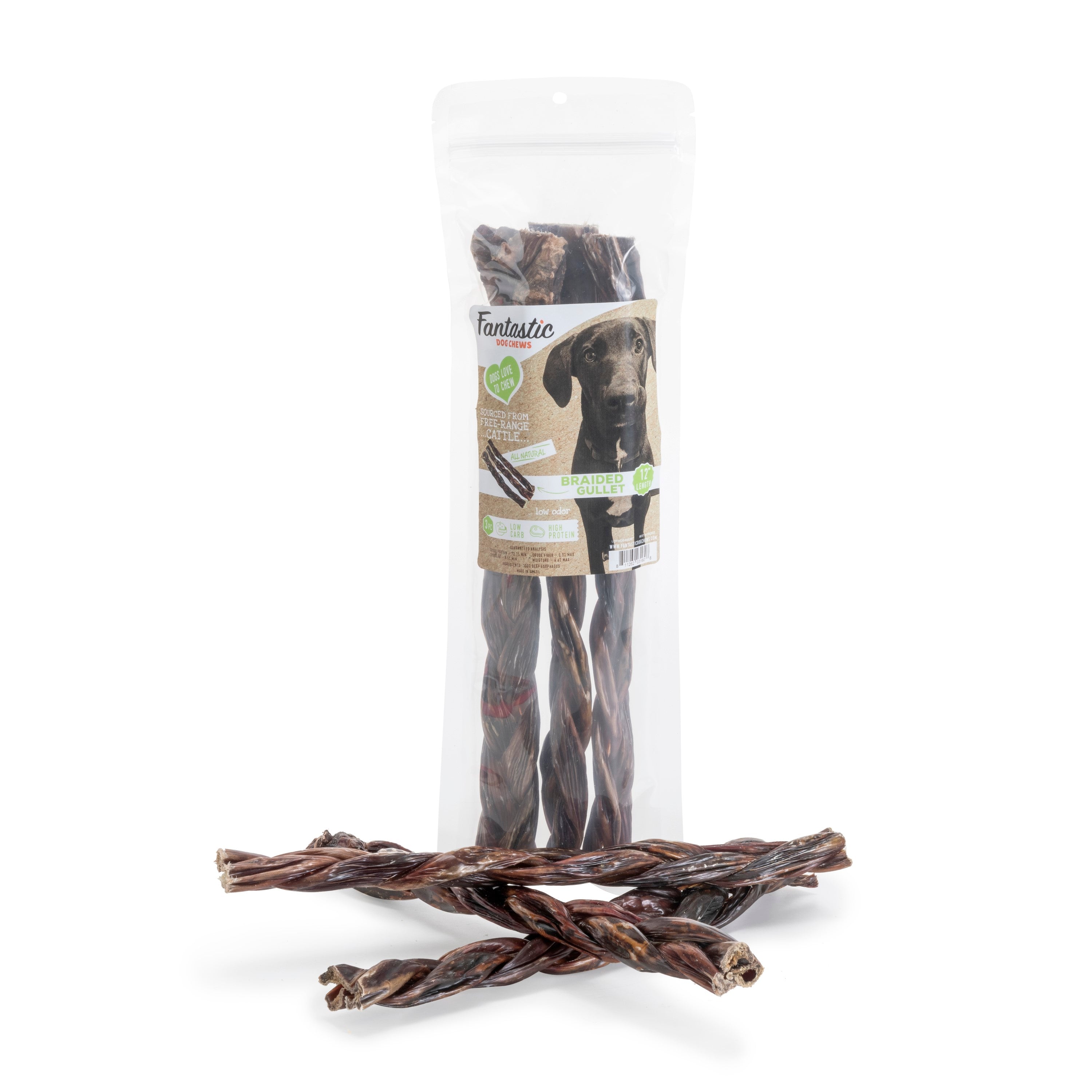 12" Braided Beef Gullets - 3 Pack