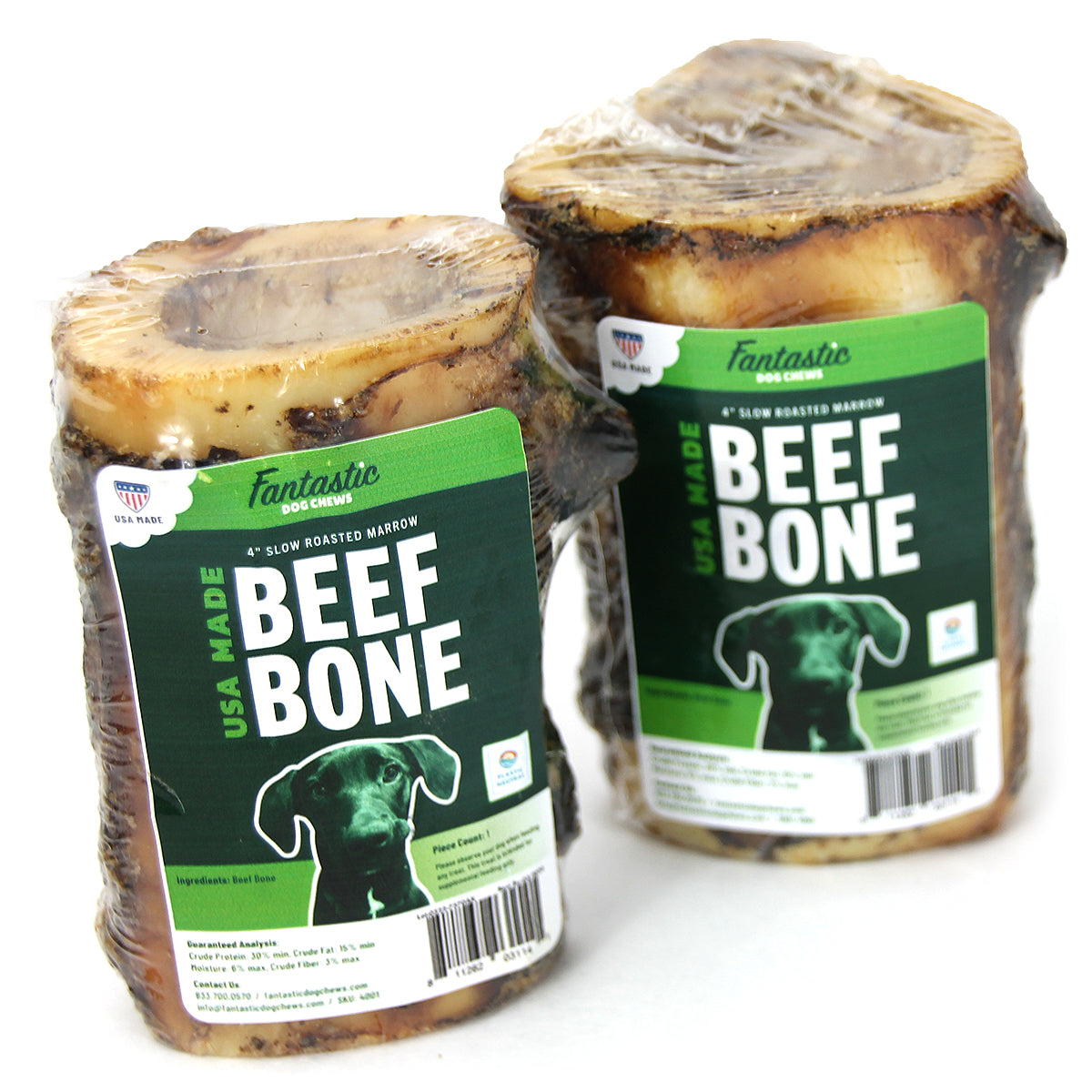 4" Beef Marrow Bones - 10 Pack Bulk