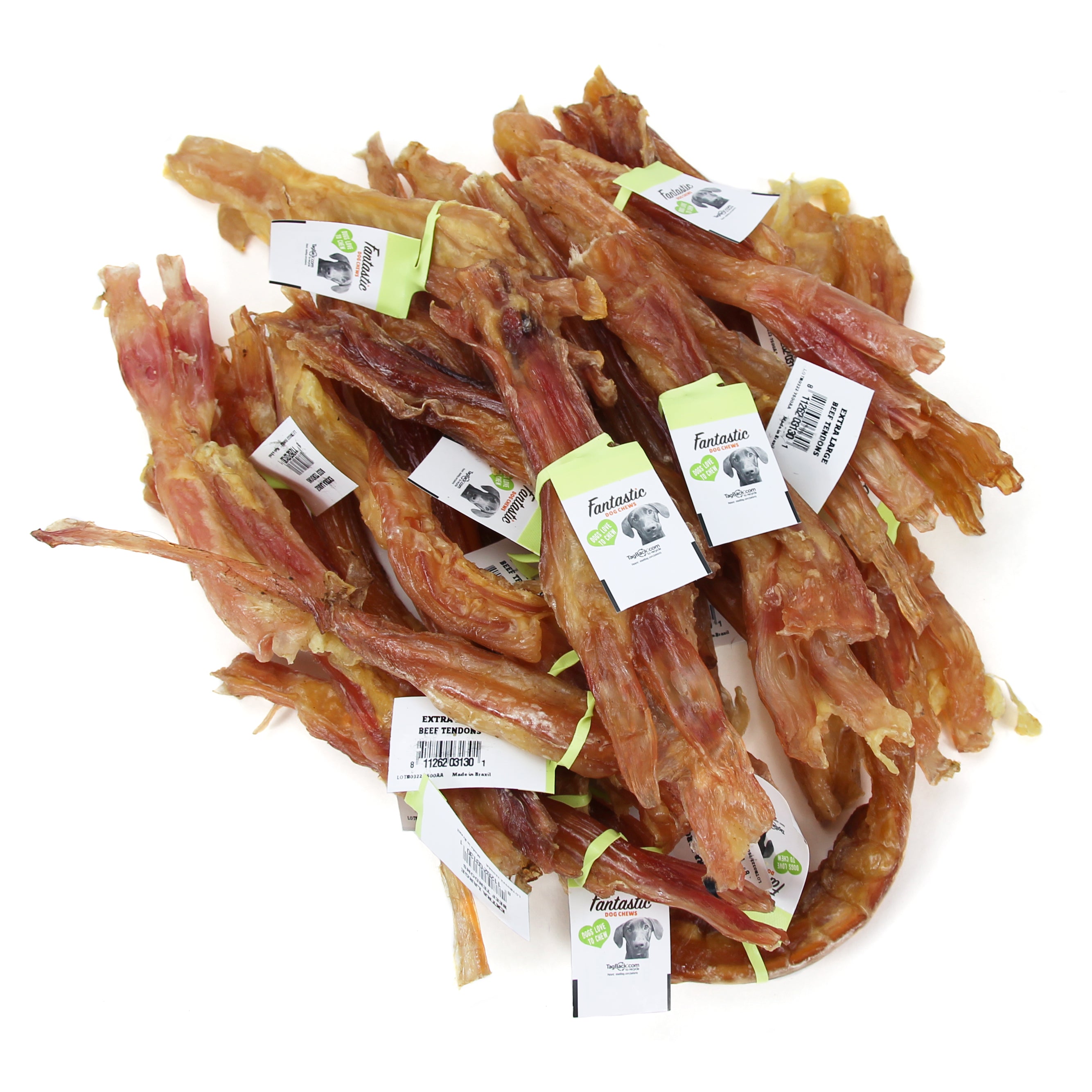 Jumbo Beef Tendons - 25 Pack Bulk